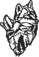 Wolf decor - DXF CNC dxf for Plasma Laser Waterjet Plotter Router Cut Ready Vector CNC file
